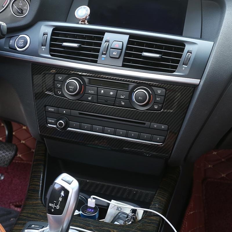 Car Central Control Air Conditioning Button CD Decoration Panel Trim Cover For BMW X3 X4 F25 F26 2011-2017 Interior