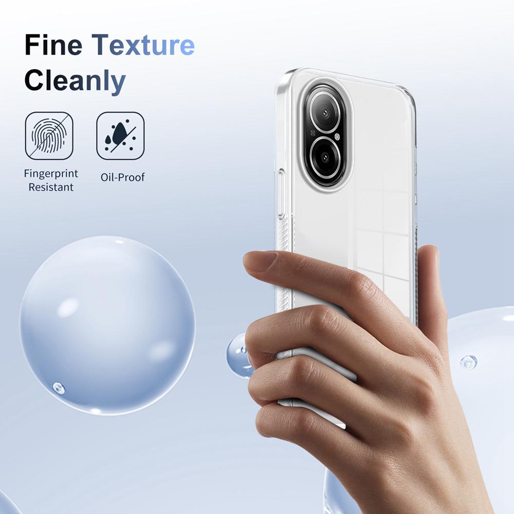KEYSION Transparente Hülle für Realme C67 4G Weiches TPU+PC Rutschfest HD Klar Stoßfest Handy Rückseite für OPPO Realme C67