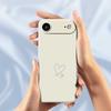 For iPhone 17 Air Case White Love Pattern Printing Straight Edge TPU Phone Back Cover