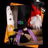 Witch Bat Facelesses Old Man Doll for Home Decoration Stylish Halloween Theme Accessories Festives Party Ornament