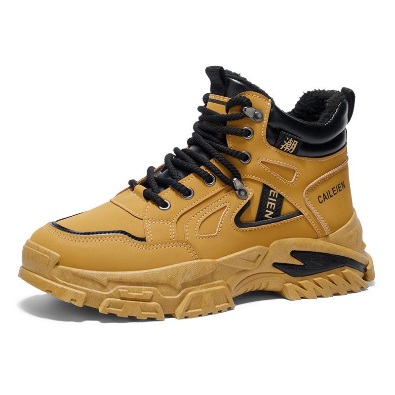 Winter velvet high-top dad shoes thick soles heightened thickened warm cotton shoes sports shoes