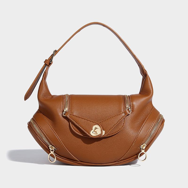 

Love lock niche design ingot armpit 2024 autumn and winter new fashion versatile commuter handbag коричневий