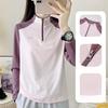 Women‘s Long Sleeve Zipper T Shirt Summer Outdoor Lightweight Breathable for Hiking Running
