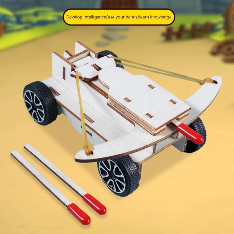 Wood Siege Catapult Model Hands On Assembly Toy Children Learning Toy Easy Installation for Kids Teen Student Aged 7-14