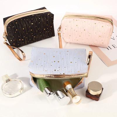 Moda Pochette Portatile Borsa Cosmetica Pelle PU Impermeabile Viaggio Custodia Portaoggetti Articoli da Toeletta Organizzatore Pochette Trucco per Donne