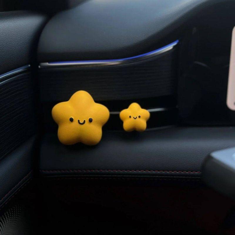 A Lucky Star Car Air Freshener for Air Conditioning Vent Decoration, Aroma Diffuser Stone, Car Interior Ornament, Gift