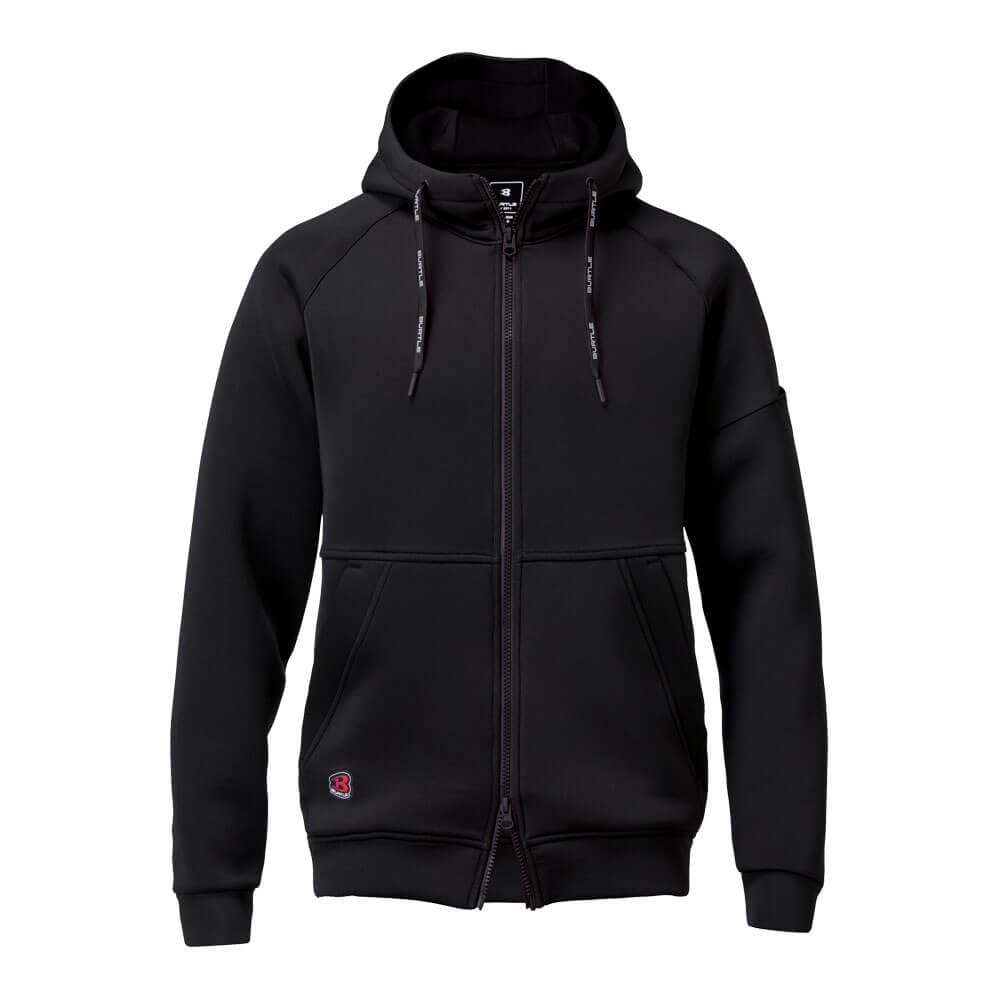 BURTLE Air Tech Zip Hoodie 4110, Lightweight and Cold Weather, Size L, 35, Black