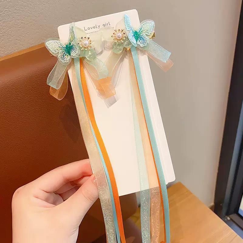 Chinese Style Hanfu Hairpin Set for Girls - Includes Hair Clips, Swaying Tassels, and Butterfly Accessories