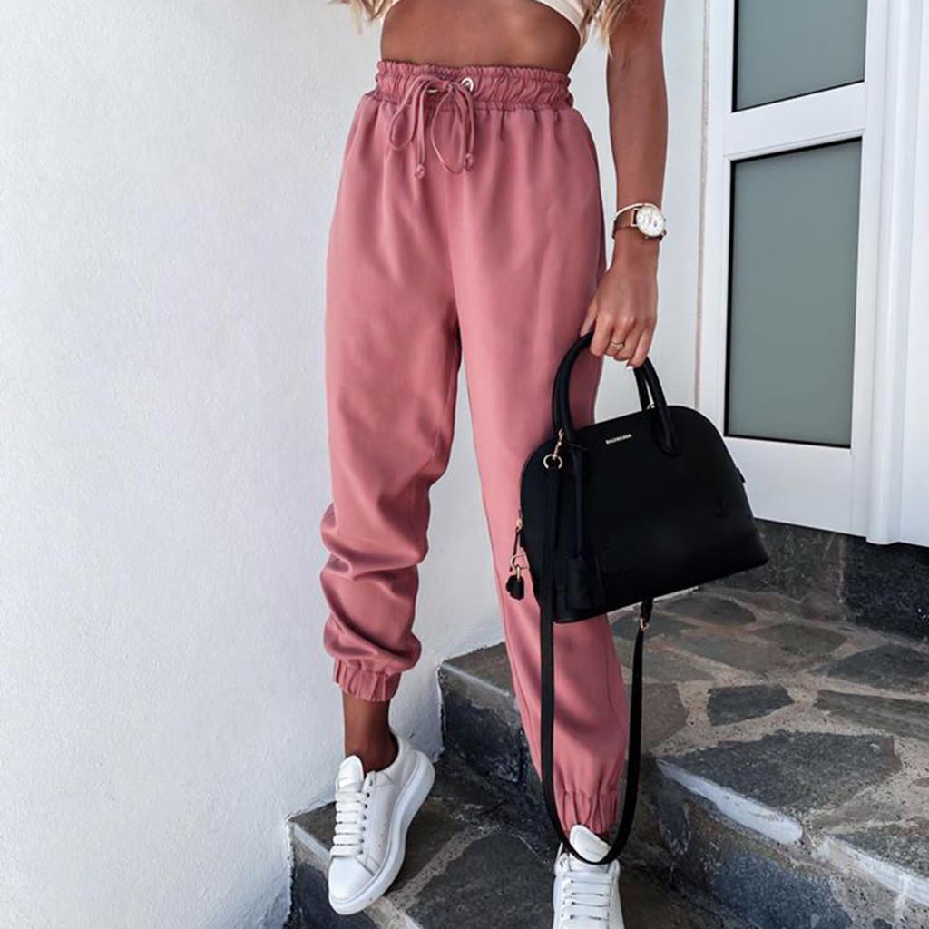 Solid Pants Bottoms Athletic Pants 