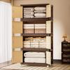 Retro Storage Cabinet: No-Assembly Multi-Layer Organizer for Snacks, Sundries, Kids' Wardrobe, Toys, and More