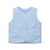 Children's Autumn Winter Lamb Wool Warm Waistcoat Girls Boys Plush Vest Single Breasted Double Layer Warm Tops