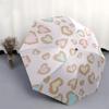 1pc Pastel Heart Leopard Print Umbrella with Plastic Handle,Compact & Stylish,Cartoon Pattern,Outdoor UmbrellaPT283