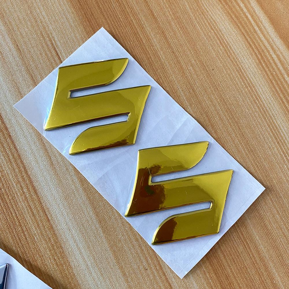 

3D Suzuki Sticker Logo Motorcycle Tank Emblem Decal золотий