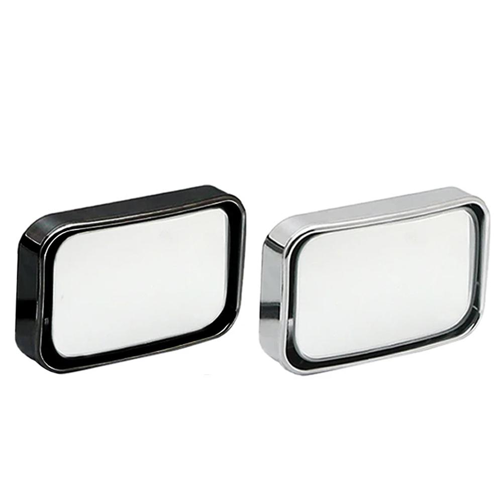 2Pcs Car Rearview Mirror Square Shape for Back Passenger HD Glass Wide Angle Convex Mirror Adjustable Car Blind Spot Rear View Mirror