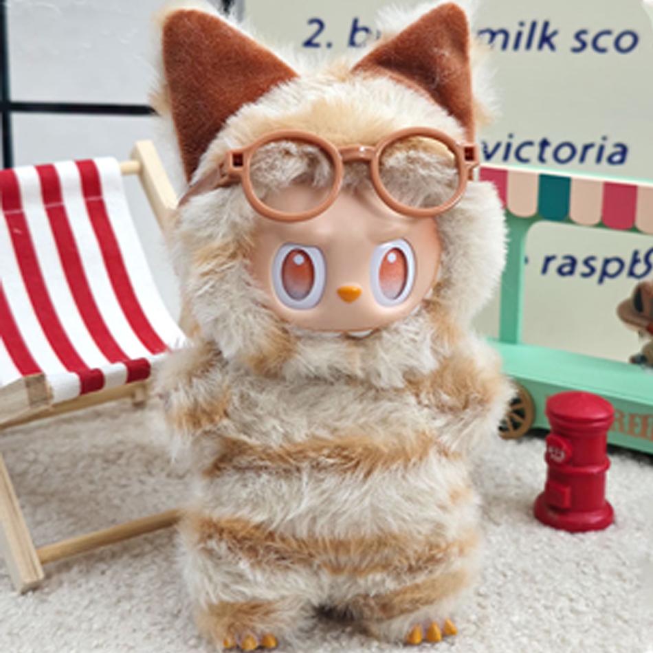 17cm Labubu Clothes Halloween V1 A2 A3 Plush Doll Accessories Labubu Designer Clothes Pumpkin Costume Set