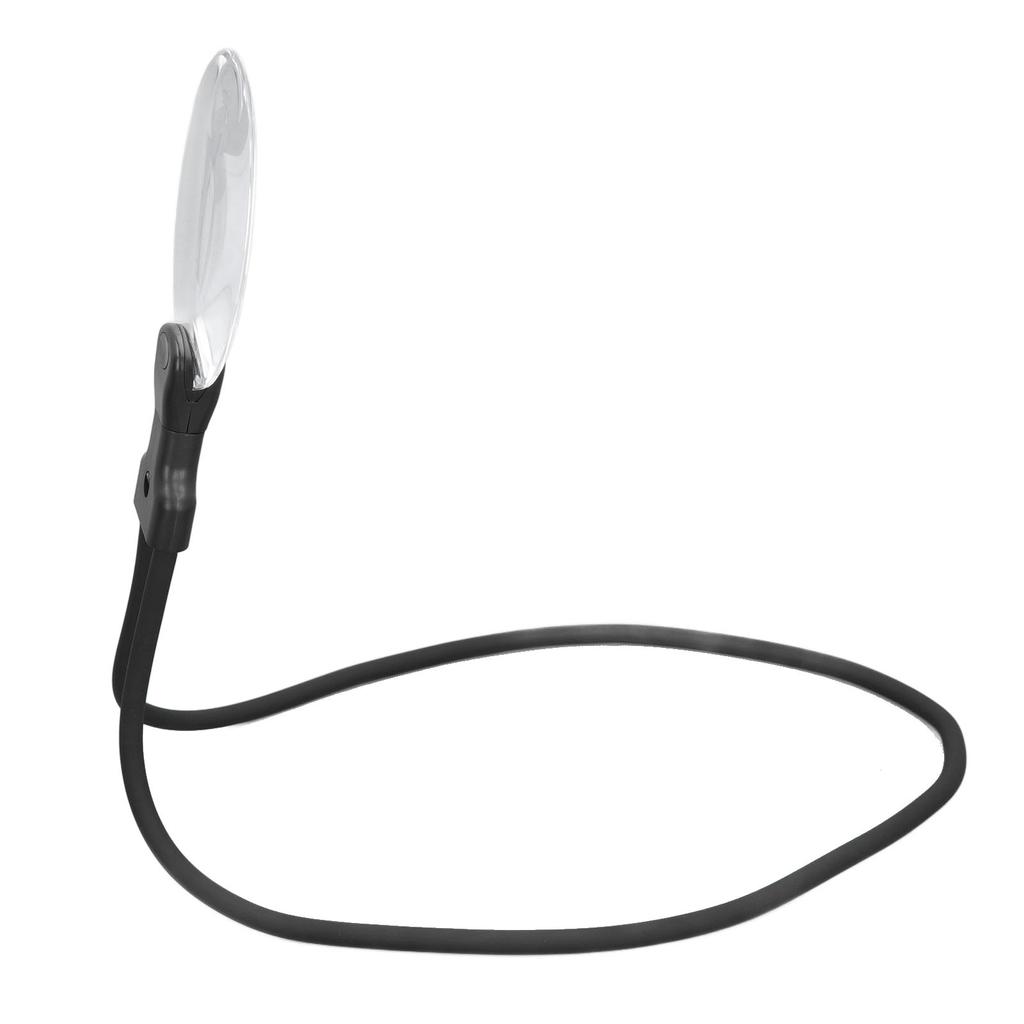 3X 10X Halslupe Rund Flexibler Schwanenhals Leselupe für Reparaturen Nähen Schwarz