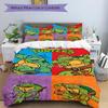 3pc Turtles TMNT Bedding Set Guest Room Bedroom Decor Christmas Halloween Decor Gifts- All Seasons (No Insert)a1013164