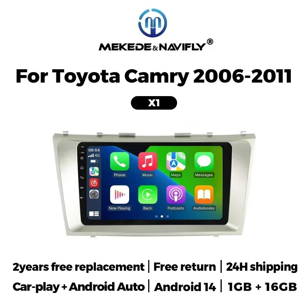 2DIN Android 14 Автомагнитола для Toyota Camry 2007-2011 Carplay Мультимедиа Видеоплеер GPS Навигация FM Стерео Головное устройство 9  Аудио