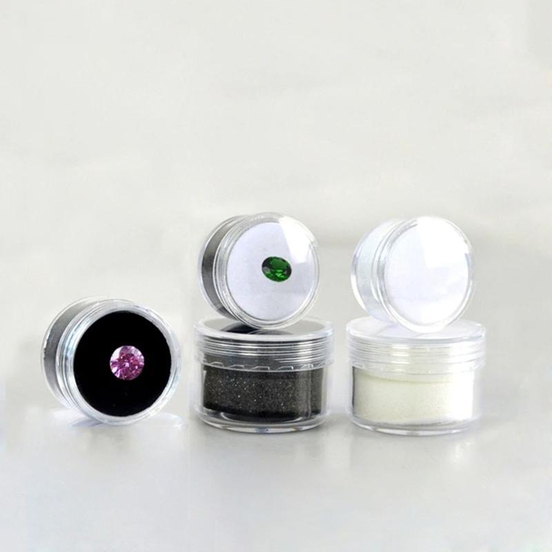 9 Slot Crystals Display Box with Sturdy Acrylic and Soft Interior Accessory for Jewelry and Gemstones Presentation