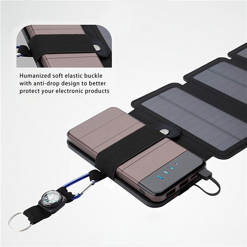 Foldable Solar Charger Outdoor Emergency Solar Panel for Phone Battery Travel Hiking Camping USB Portable Power Cell Charger