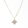 925 silver, gold-plated mother-of-pearl, multi-square necklace