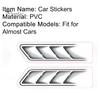 Fashion Car Sticker 2Pcs/Set Creative 3D Stickers Side Fake Vents Front Cover Decorative Decals