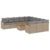 VidaXL Garden Lounge Set with Cushions 12 Pcs, Patio Sofas, Patio Furniture Set, Outdoor Furniture, Beige 3258839