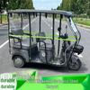Capa de Chuva para Triciclo Elétrico: Abrigo de Mini-ônibus Dobrável de Aço Inoxidável com Vidro Transparente.