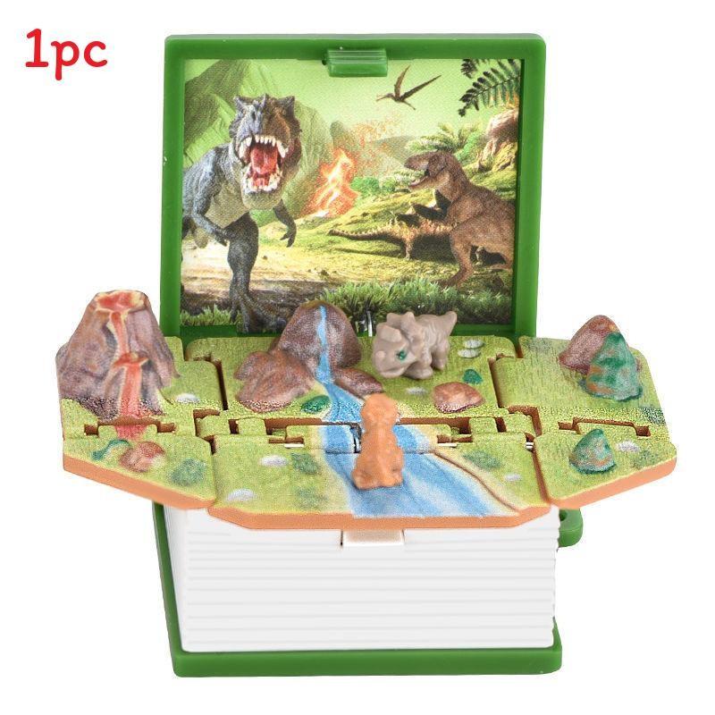 3d Pop Up Puzzle Book Keychain With Fortress Scene For Stress Relief And Creative Gift
