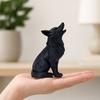 Wolf Howling Statue, 3D Printed Mini Animal Figurine, Standing Sitting Wolf Decor for Desk Shelf, Gift for Wolf Lovers