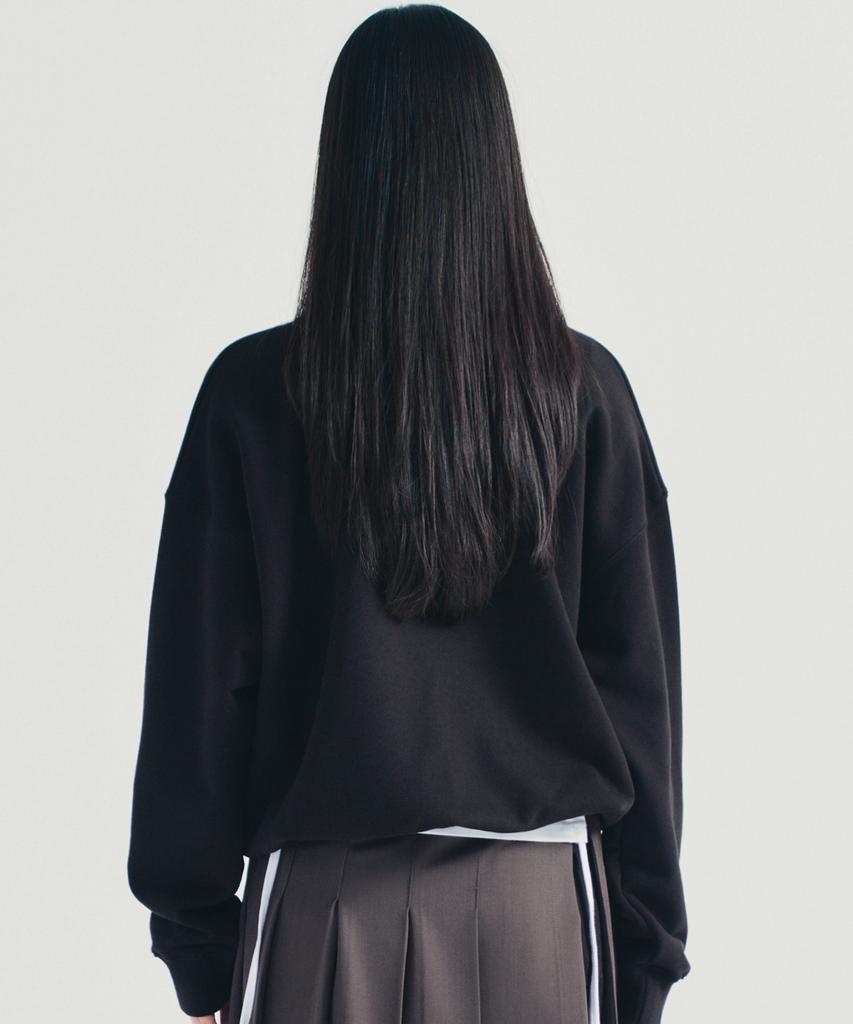 Nigaennikol Nicole Rose Printing Sweatshirt_Black Cream