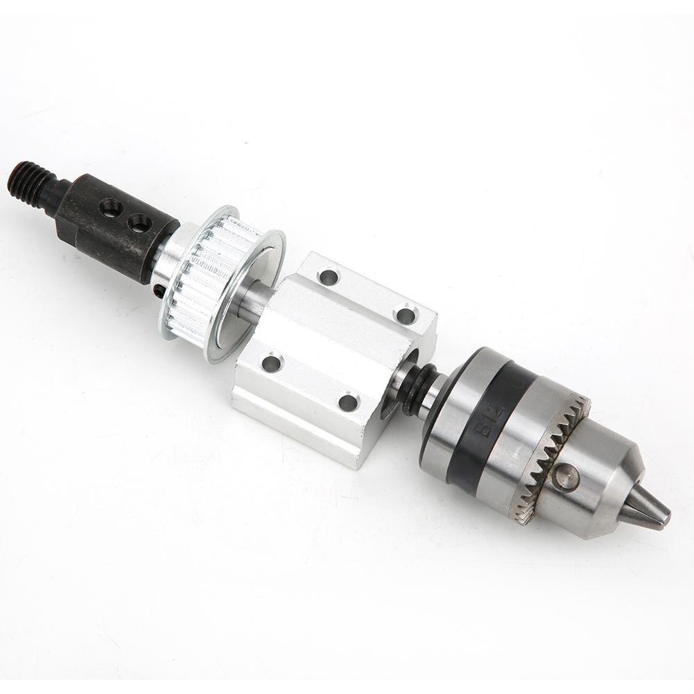 Unpowered Spindle Assembly DIY Woodworking Cutting Grinding Table Drill Accessory B12 Drill Chuck