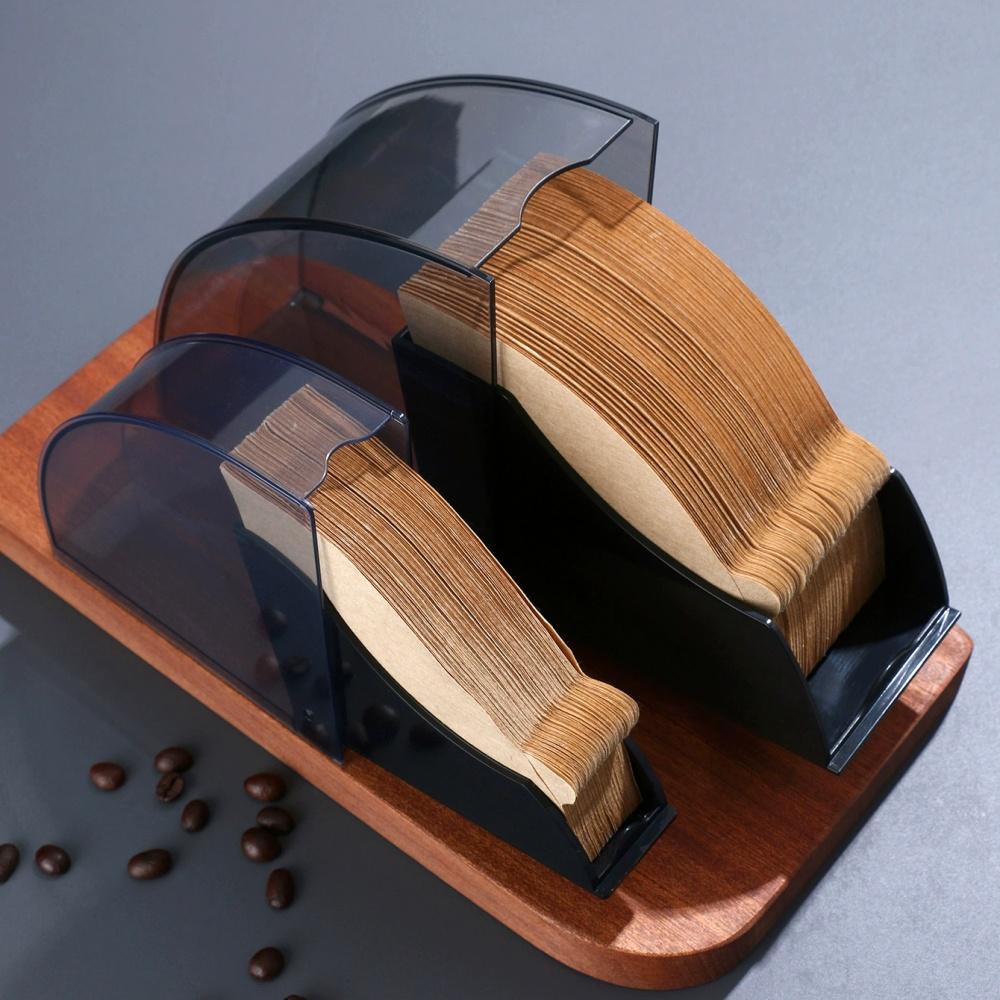 Coffee Filter Paper Dustproof Box V02 Fan-shaped Storage Box Thickened ABS Durable Professional Hand-brewed Coffee Accessories