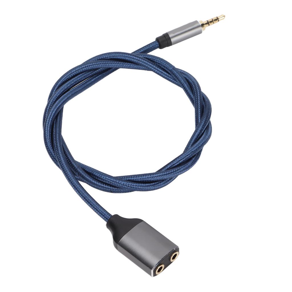 Headset Adapter 3.5mm Aux Stereo Audio 1 Male to 2 Female Audio Microphone Plugs Headset Splitter for Computer