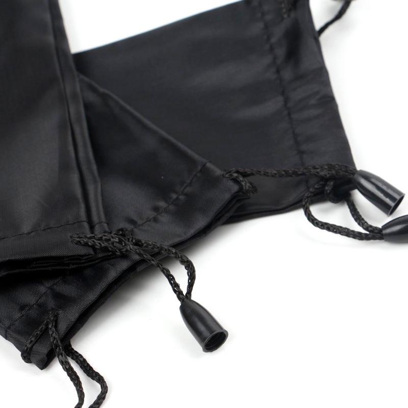 Black Fiber Drawstring Eyeglass Pouch - Standard Style Dustproof Storage Bag
