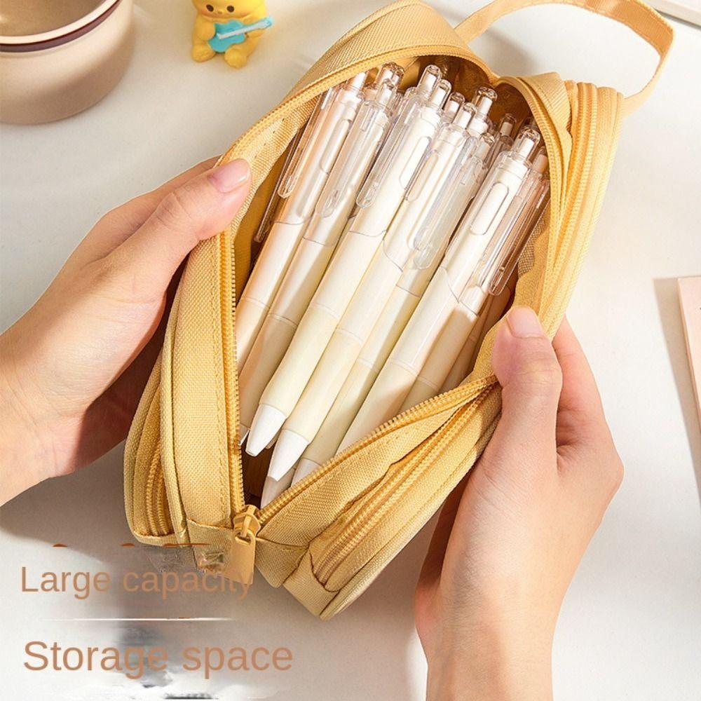 Cartoon Candy Colored Pencil Bag Large Capacity Pencil Case Cute Stationery Storage Bag Boy/Girl