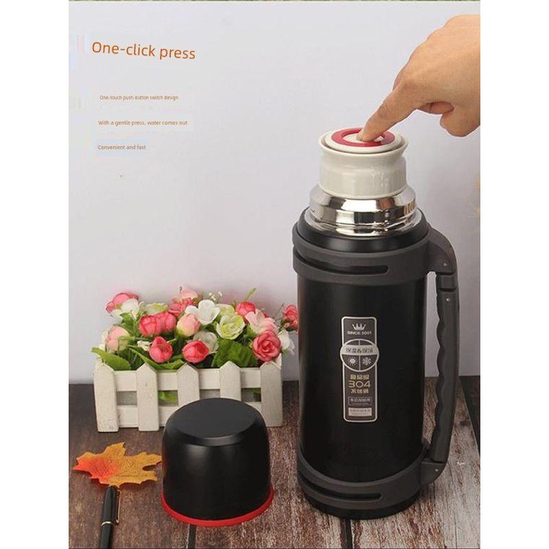Jinlihuaxiang Kuangdi Large-Capacity Thermos Cup Large-Capacity Kettle Thermos Bottle Outdoor Portable Car-Mounted Stylish Travel Kettle