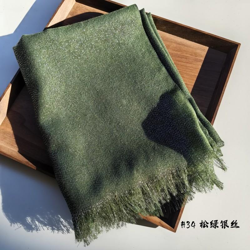 

Последний Дизайн Бренда Шарф Блестящий Однотонный Шали Вискозная Ткань Золотой Шелк Серебряная Нить Головной Платок Бахрома Хиджаб Для Женщин