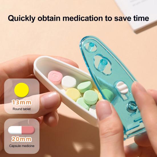 Sealed Pill Organizer Travel Tablet Dispenser Small Medicine Box Pills Extractor Tool Daily Pill Case