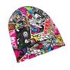 ZLIENSZUS Modern Adult Beanie Hat with Graffiti Print - Urban Streetwear Suitable for &, Casual Outfits, 2D Flat, Trendy for Simple Outfits Elevator S