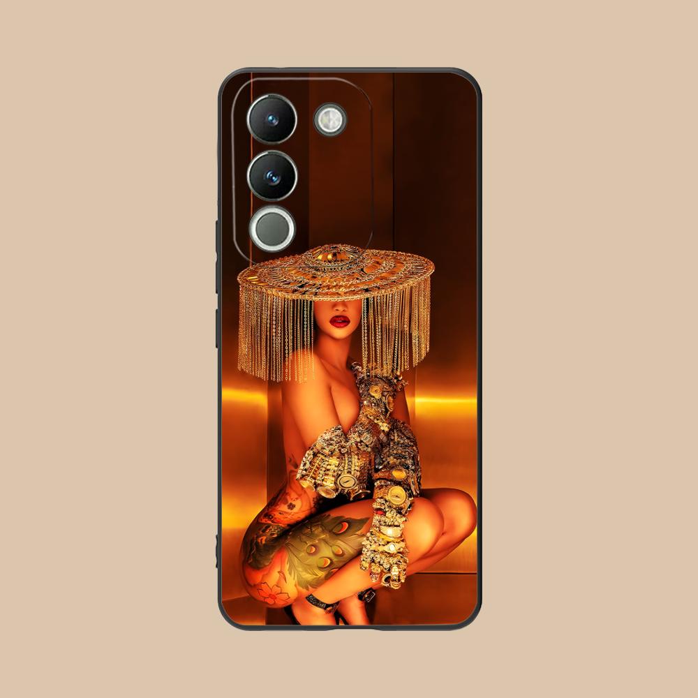Cardi B Matte TPU Mobile Phone Case for VIVO Y77 76 75 74 73 72 58 56 55 51 50 38 36 Y19 Y18 Y03 Y01 5G Colorful Cover