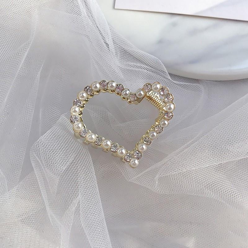 New Luxury Pearl Rhinestone Grab Clip South Korea Bangs Clip Hair Clip Hairpin Diamond Hairpin Hairpin Women Barrette Hair Claw