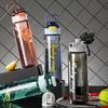 1000 ml Sportwasserflasche Großvolumiger Kunststoffwasserbecher mit Skala Tragbare Outdoor-Reise-Fitness-Krüge Trinkkessel