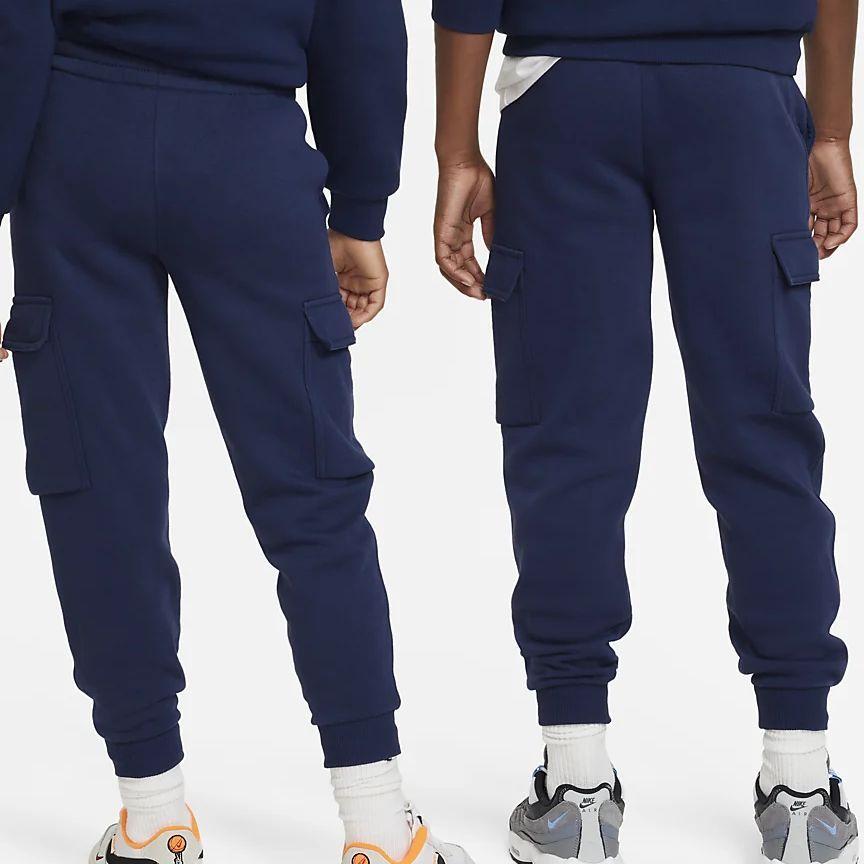 Nike Sportswear Club Fleece Logo Embroidered Jogger Pants Kids Bottoms Blue FD3012-410