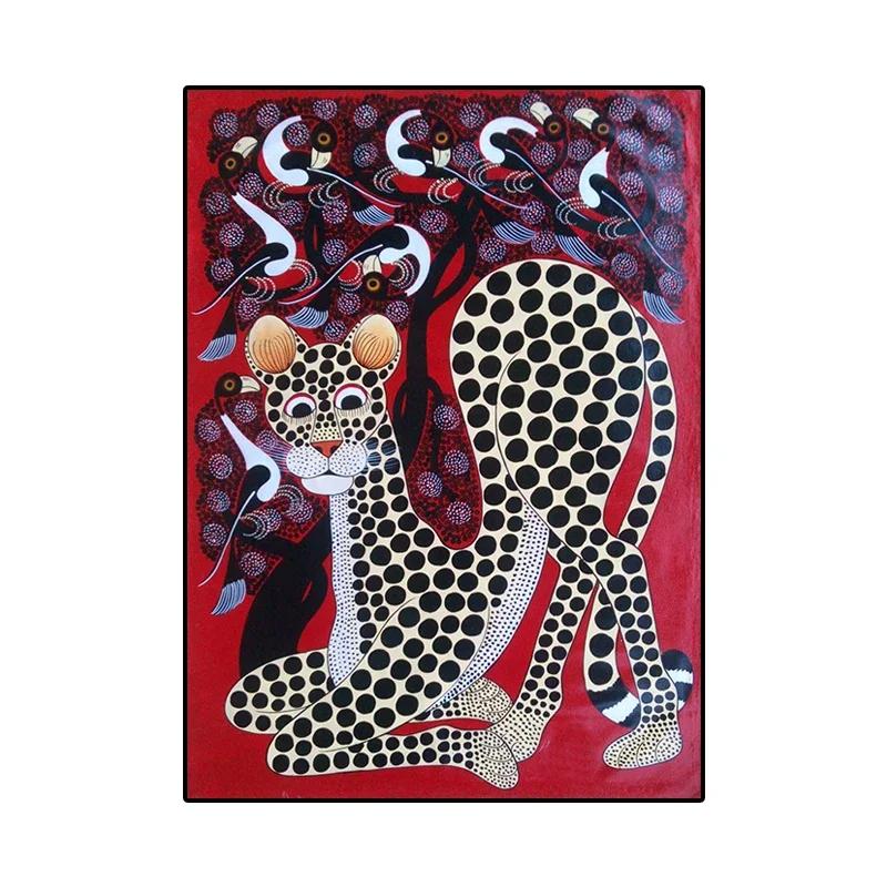 Pastoral Leopard Living Room Carpet Bedroom Bedside Art Decor Floor Mat Cloakroom Footpad Coffee Table Advanced Rug for Kitchent
