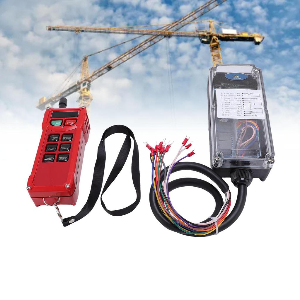 Industrial Crane Controller Electric Hoist Remote Control Emergency Stop  100m Open Area for Tractor Lifter Conveyor