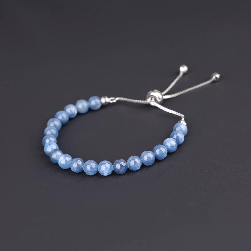 6mm Kyanite 925 Silver Slider Bracelet for Women [Coai]