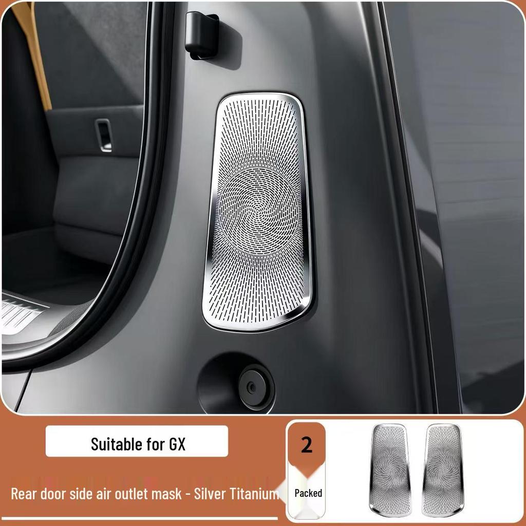 Stainless Steel Speaker Cover for Xiaopeng GX Car - Dust-Proof Interior Decoration
