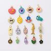 18K Gold Vacuum-Plated Animal and Plant Pendant, DIY Base, Stainless Steel