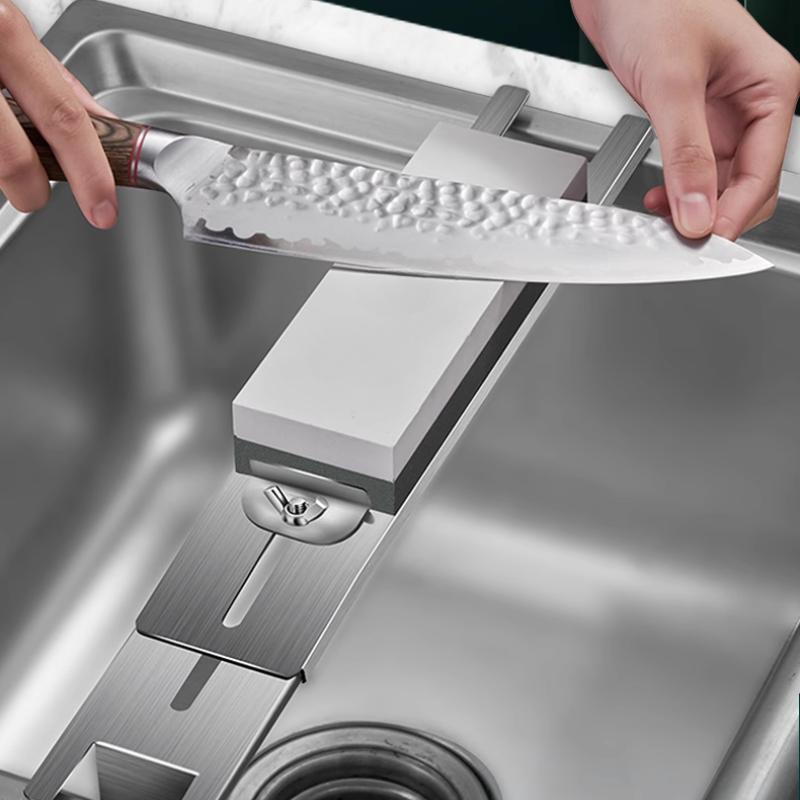 Thickened Sink Sharpening Bracket 304 Stainless Steel Household New Adjustable Sharpening Stone Holder